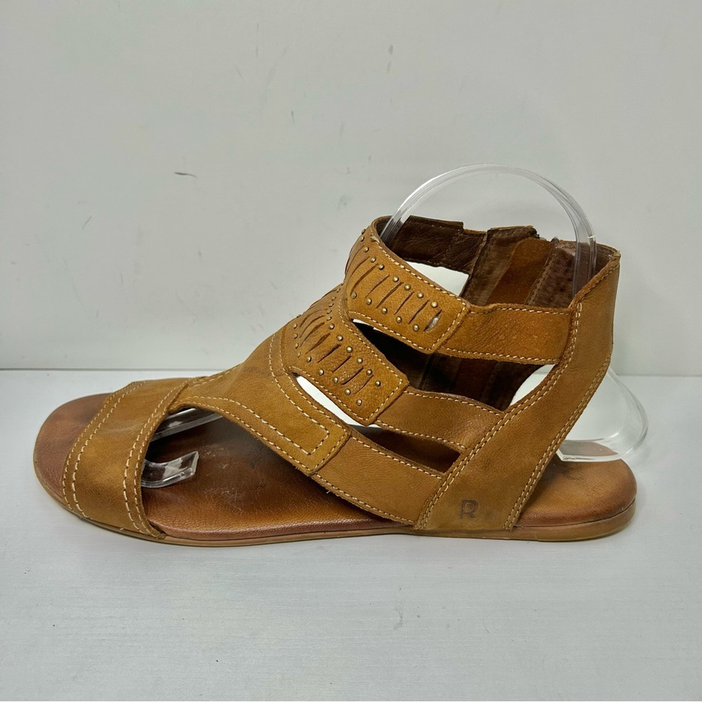 ROAN Bed Stu Charla Tan Brown Leather Strappy Sandals Size 10 - Picture 10 of 16